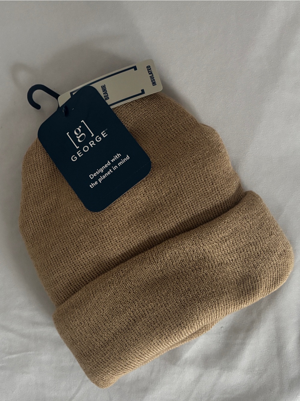 George Men's Cuffed Beanie Hat - Camel Brown